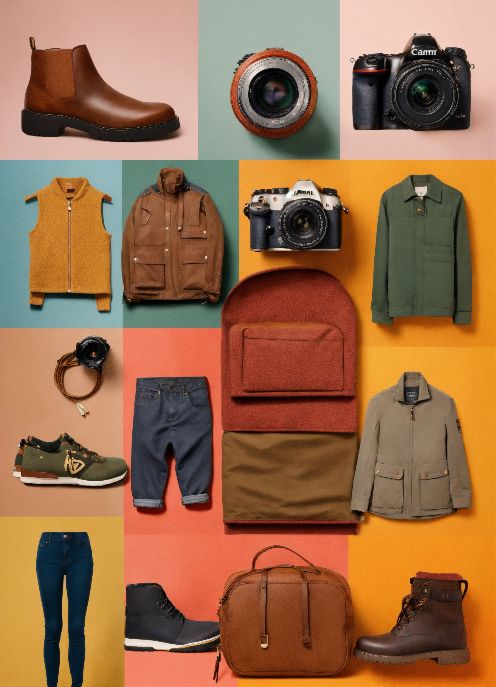 Generate a visual collage that shows a variety of 1